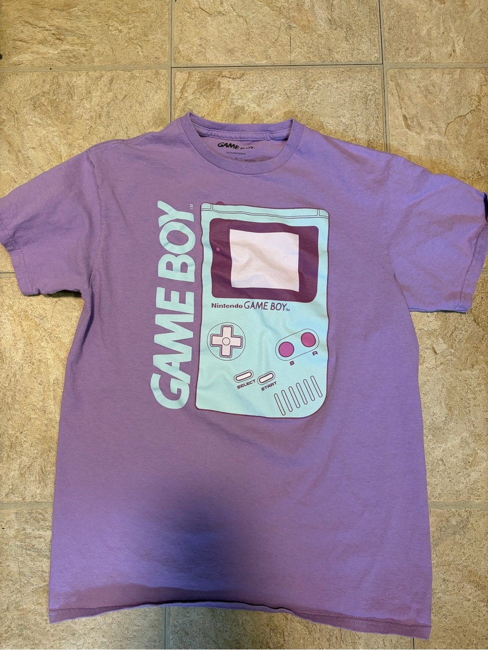 Nintendo Game Boy Graphic Tee - Lavender with Mint Print - Picture 2 of 4